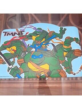 Vintage Teenage Mutant Ninja Turtles Table Placemat TMNT 2003 vinyl foam Mirage